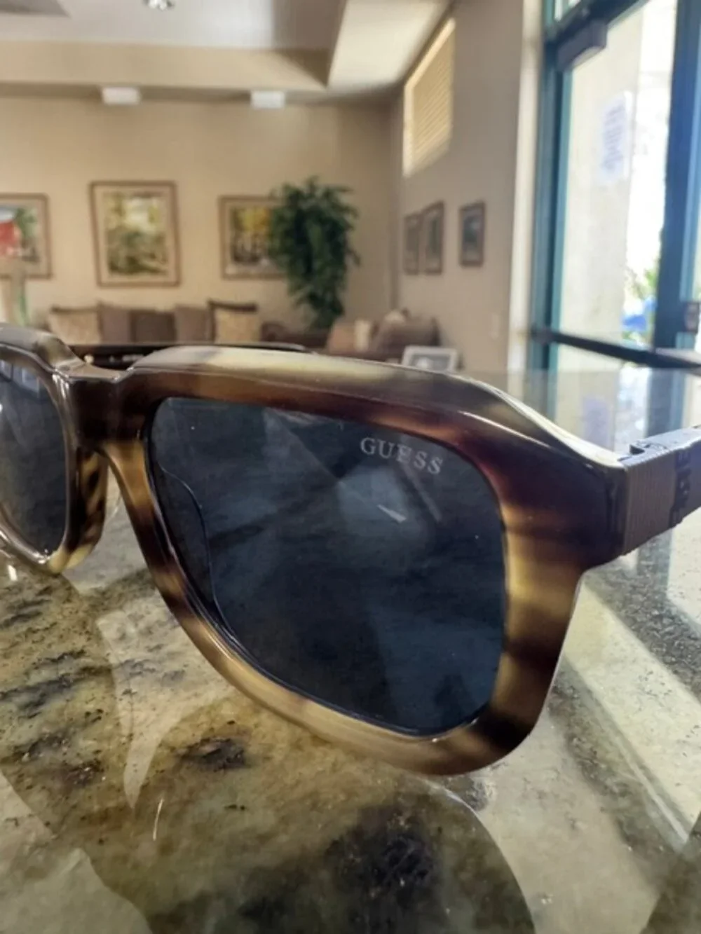 Guess GU00278 98V Men's Sunglasses 53 19 140 Dark Green/Horn - NWT
